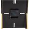 CosmoLiving by Cosmopolitan 10" Black Metal Rectangular Angled Clock Set with Gold Accents & Cutout Tick Hour Markers